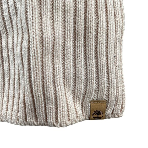 Timberland Scarf Acrylic Knit Scarf With Nordic Pattern In Beige & Red - Picture 3 of 6
